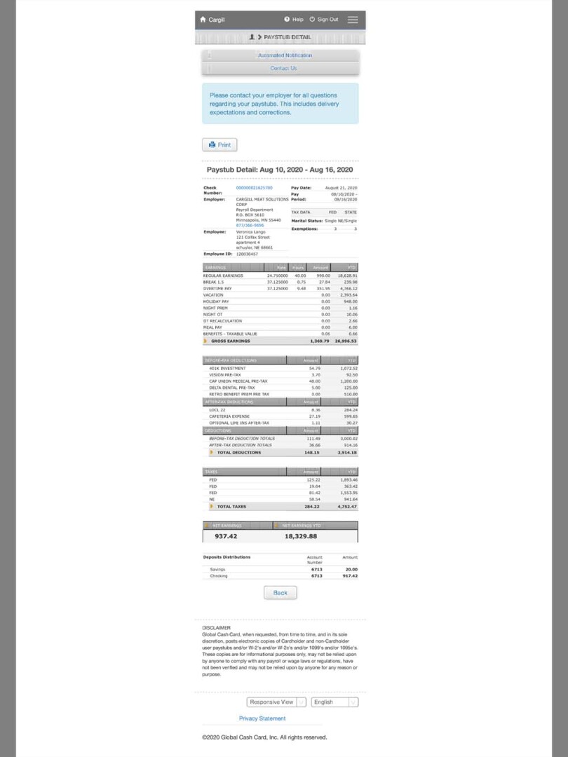 Experian Bank Statement银行账单/KYC地址证明pdf模板