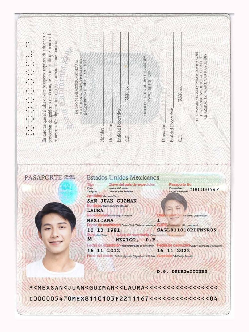 北美|Mexico Passport墨西哥护照PSD/photoshop/PS模板