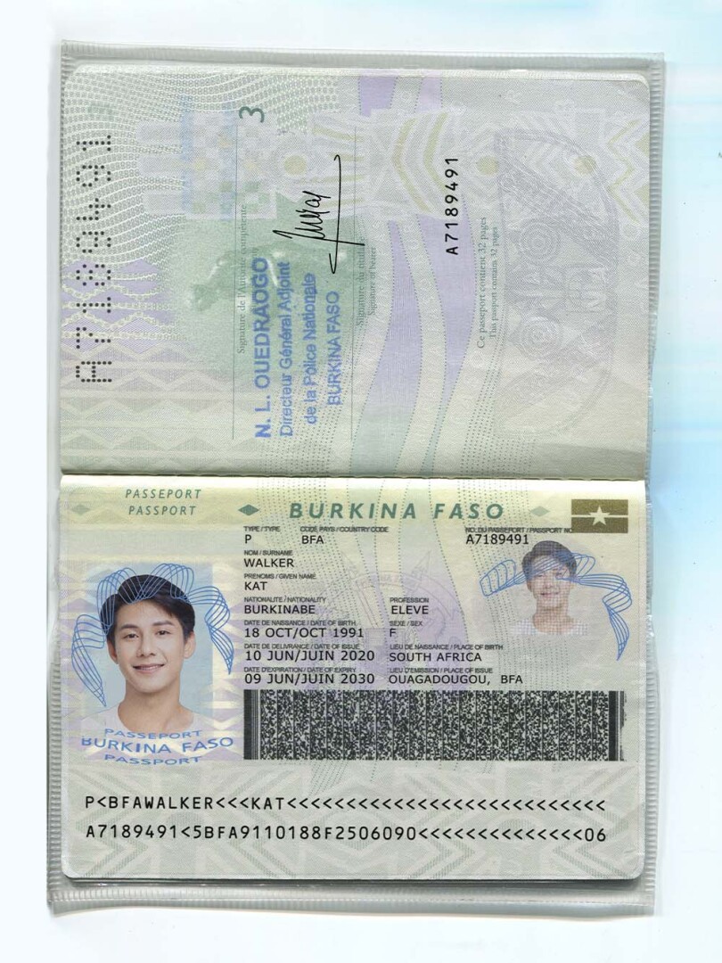 非洲 | 西非Burkina Faso Passport布基纳法索护照PSD/photoshop/ps模板