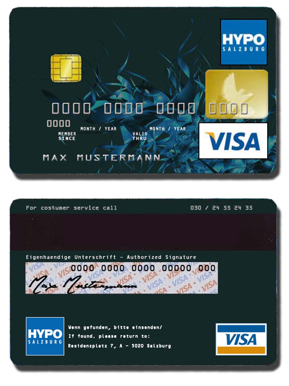 Hypo Bank Visa Card奥地利银行发行维萨卡PS/PSD模板