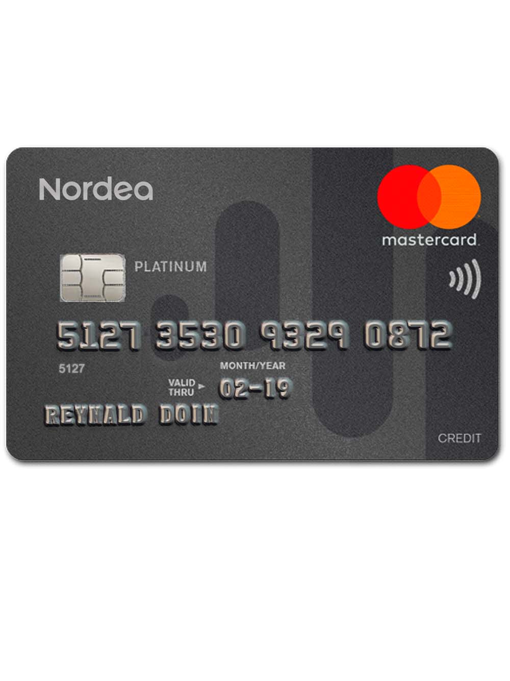 Nordea Bank Mastercard Platinum Card北欧银行万事达铂金卡PS/PSD模板