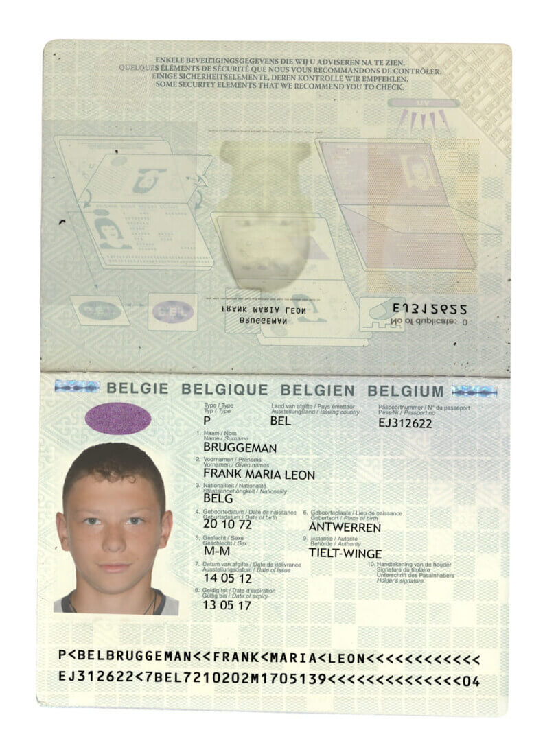 欧盟|Belgium Passport比利时护照PSD/Photoshop/PS模板