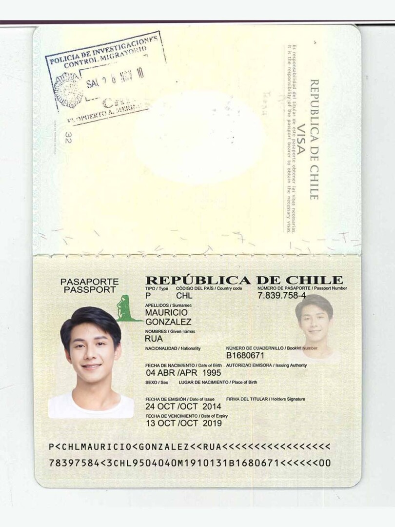 南美|拉美|Chile Passport智利护照PSD/photoshop/PS模板