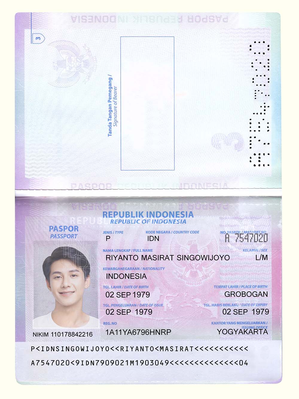 东南亚|Indonesia Passport印度尼西亚/印尼护照PS/Photoshop/PSD模板