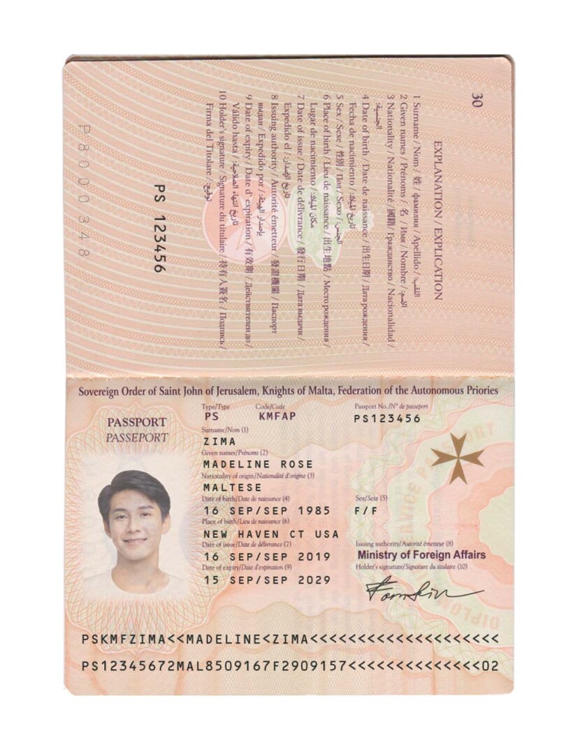 欧盟|南欧|地中海Malta Passport马耳他护照PSD/photoshop/ps模板