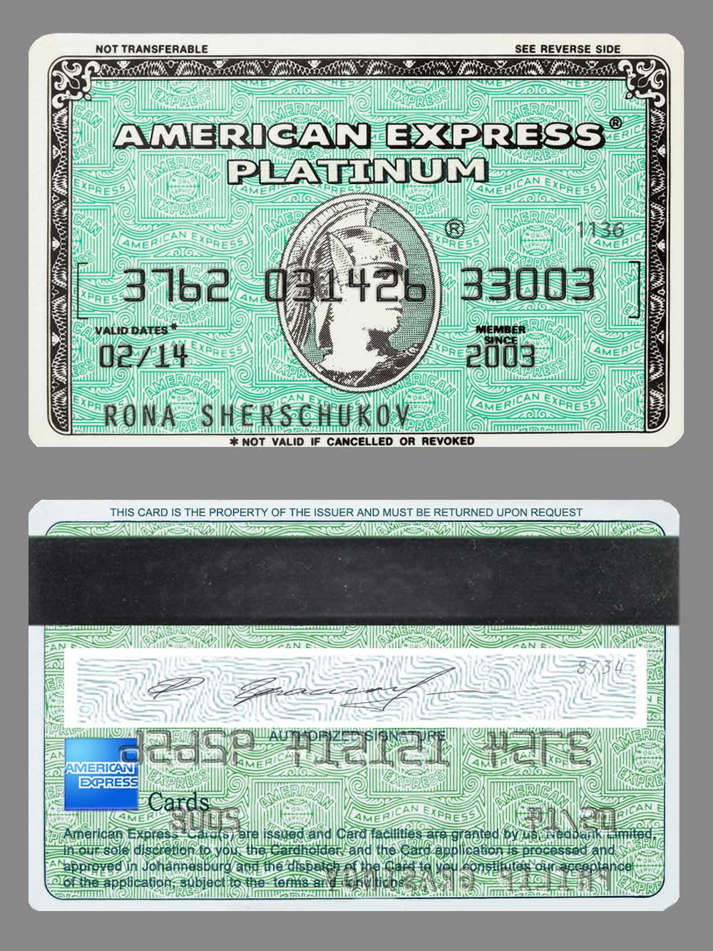 American Express/AMEX Green Platinum Card美国运通绿铂金卡PS/PSD模板