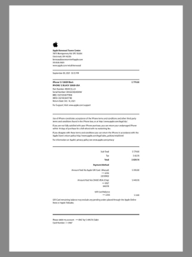 Apple官网苹果手机购物账单/KYC地址证明pdf/word模板