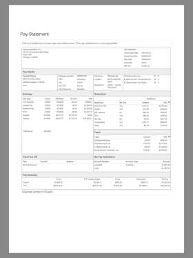 Motorola Paystub template摩托罗拉收入证明/工资账单PDF模板