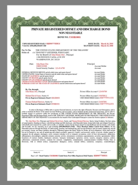 USA Private Registered Offset and Discharge Bond私人债务契约模板V2