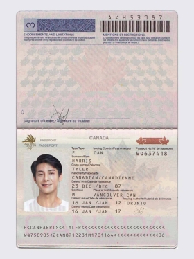 北美|Canada Passport加拿大护照PSD/photoshop/PS模板