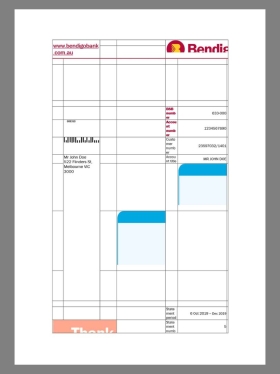 澳大利亚Bendigo Bank Statement银行账单/KYC地址证明word模板