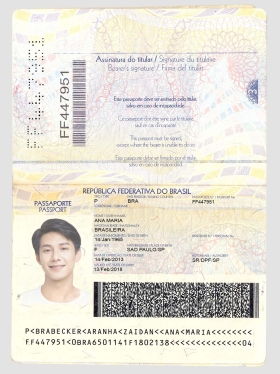 南美|Brazil Passport Template巴西护照PS/Photoshop/PSD模板（V1版）