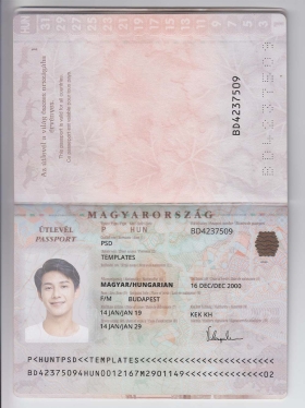 欧盟|Hungary Passport Template匈牙利护照PS/PSD模板