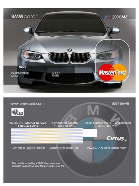 BMW Visa Card&Mastercard宝马维萨/万事达卡PS/PSD模板