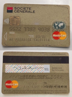 Societe Generale Bank Mastercard Gold Card法国兴业银行万事达卡PS/PSD模板