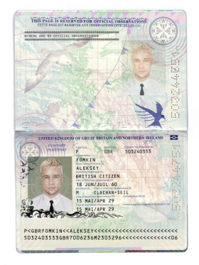 欧洲|UK Passport英国老版护照PSD/Photoshop/PS模板（V1）