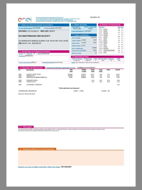 南美|Brazil Enel Utility Bills巴西水电费账单/KYC地址证明pdf模板