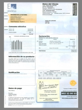 南美|西语|智利Chile Endesa Utility Bills水电费账单/KYC地址证明psd模板