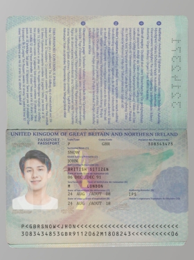 欧洲|UK Passport英国老版护照PSD/photoshop/PS模板（V2）