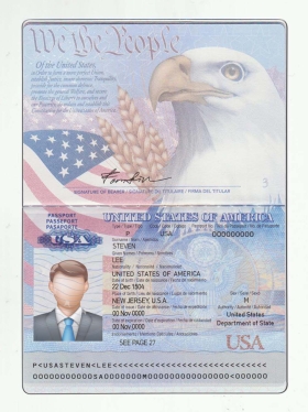 America|USA Passport Template美国护照PS/PSD模板（V1-1版）