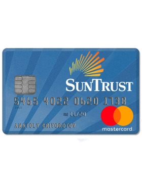 SunTrust Bank Mastercard美国太阳信托银行万事达信用卡PS/PSD模板