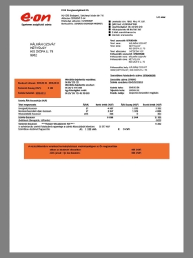 欧盟|德国Germany E.On Utility Bills水电费账单/KYC地址证明psd模板